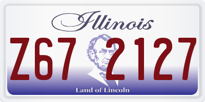 IL license plate Z672127
