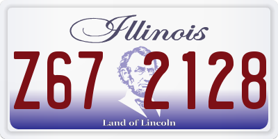 IL license plate Z672128