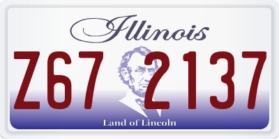 IL license plate Z672137