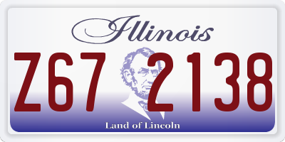 IL license plate Z672138