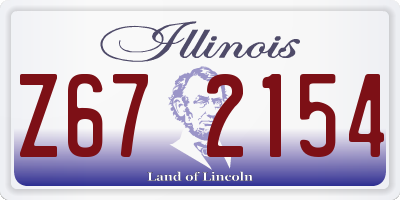 IL license plate Z672154