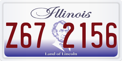 IL license plate Z672156