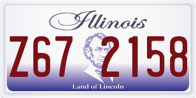 IL license plate Z672158