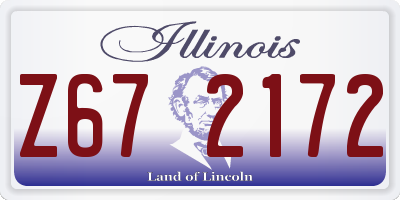 IL license plate Z672172