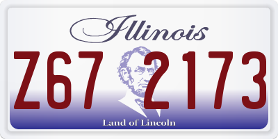 IL license plate Z672173