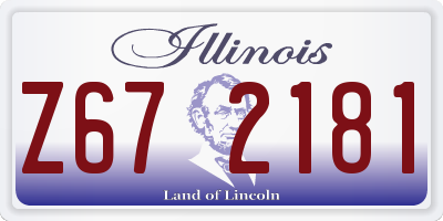IL license plate Z672181