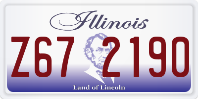 IL license plate Z672190