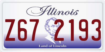 IL license plate Z672193