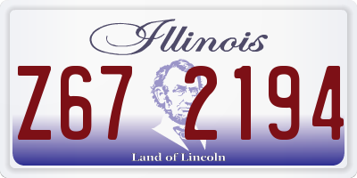 IL license plate Z672194