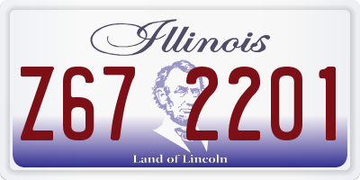 IL license plate Z672201