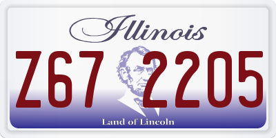 IL license plate Z672205