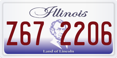 IL license plate Z672206