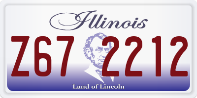 IL license plate Z672212