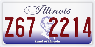 IL license plate Z672214