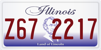 IL license plate Z672217