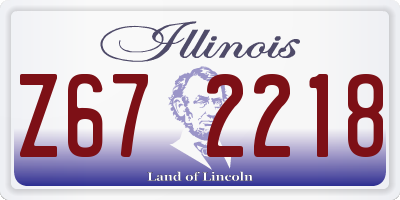 IL license plate Z672218