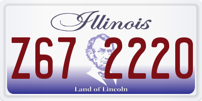 IL license plate Z672220