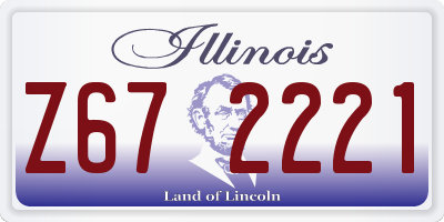 IL license plate Z672221