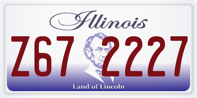 IL license plate Z672227