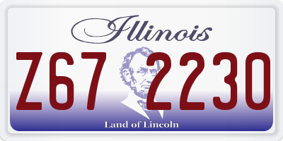 IL license plate Z672230