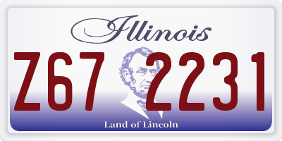 IL license plate Z672231