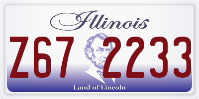 IL license plate Z672233