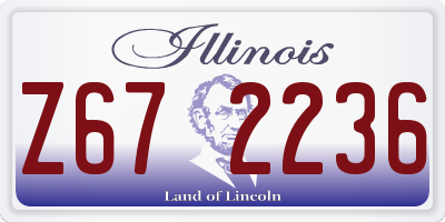 IL license plate Z672236