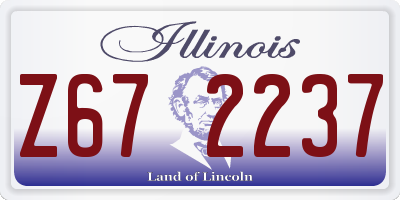 IL license plate Z672237