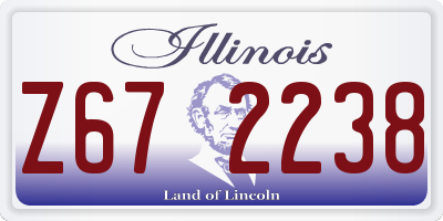 IL license plate Z672238