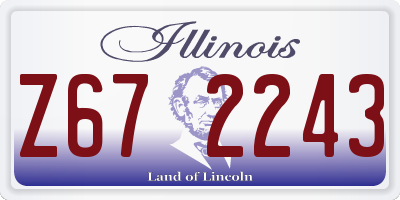 IL license plate Z672243