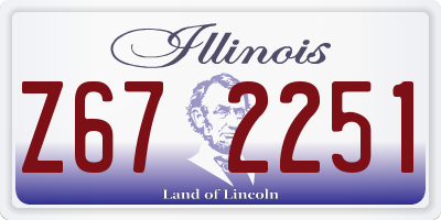 IL license plate Z672251