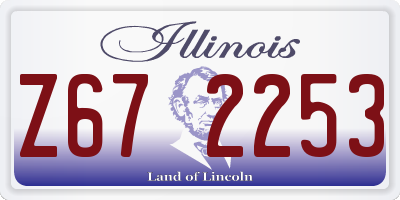 IL license plate Z672253
