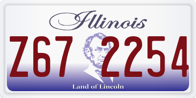 IL license plate Z672254