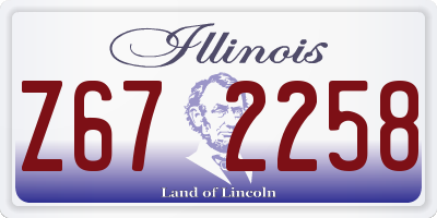 IL license plate Z672258