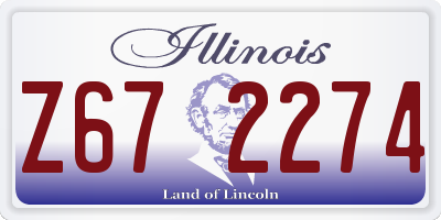 IL license plate Z672274