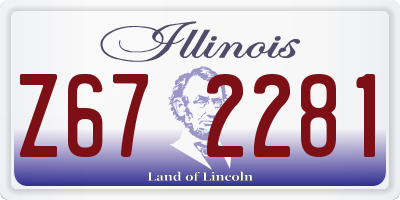 IL license plate Z672281