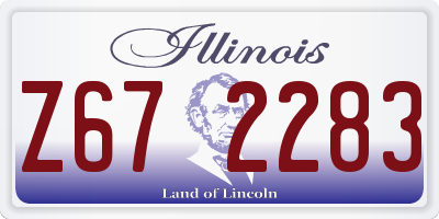 IL license plate Z672283