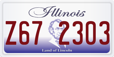 IL license plate Z672303