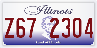 IL license plate Z672304