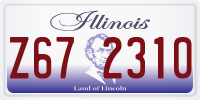 IL license plate Z672310