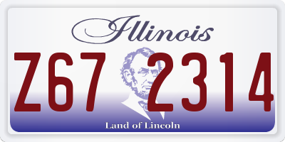 IL license plate Z672314