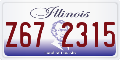 IL license plate Z672315
