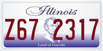 IL license plate Z672317
