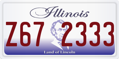 IL license plate Z672333