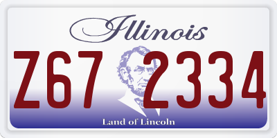 IL license plate Z672334