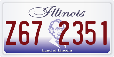 IL license plate Z672351