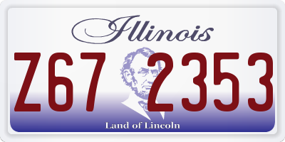 IL license plate Z672353