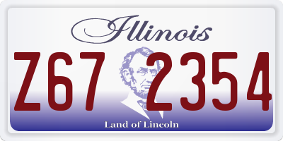 IL license plate Z672354