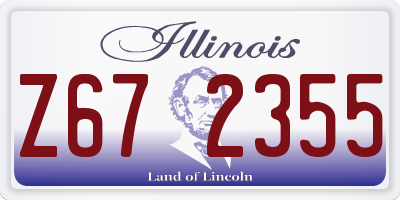 IL license plate Z672355