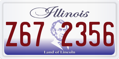 IL license plate Z672356
